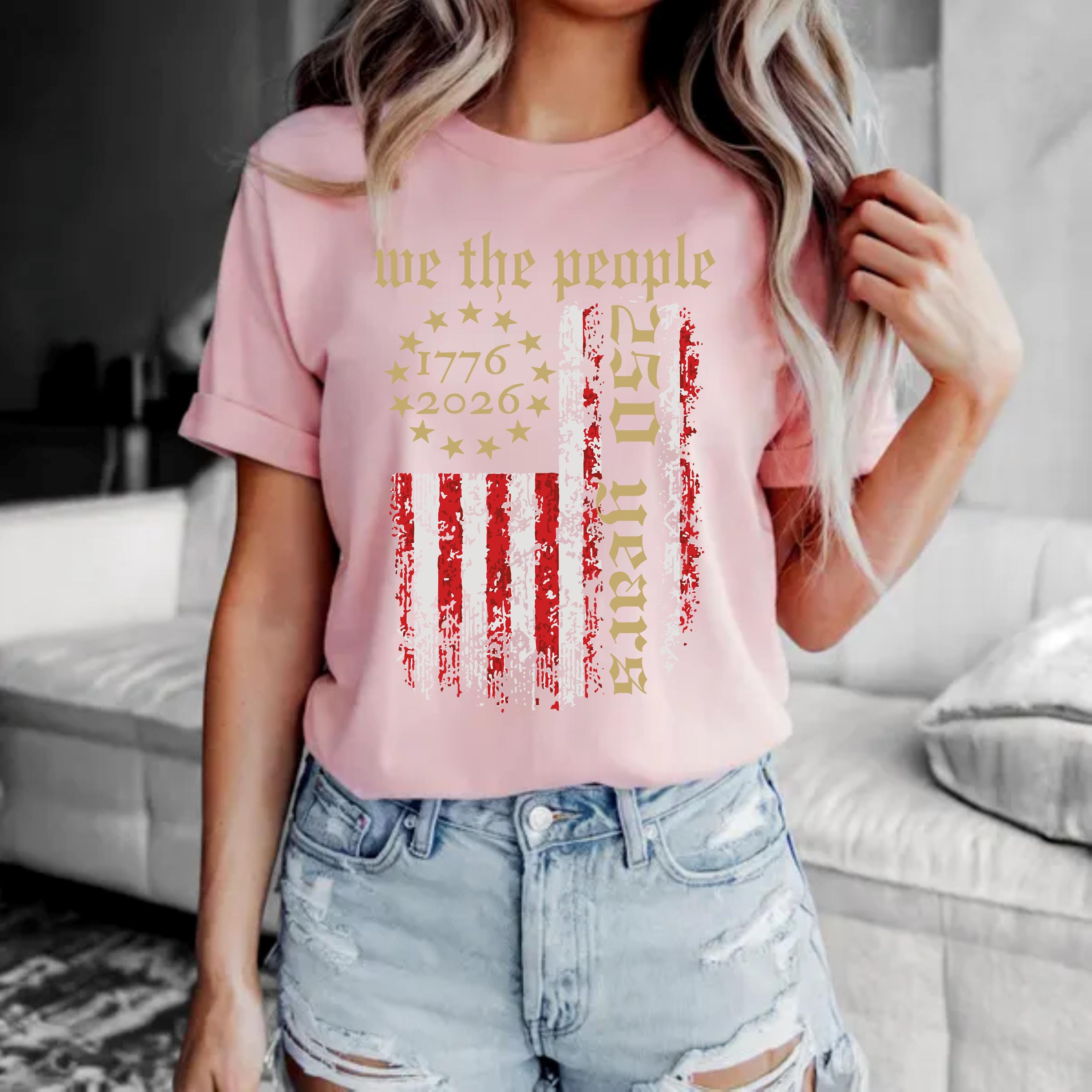 Usa 250th Anniversary Comfort Colors Shirt Distressed American Flag Tee