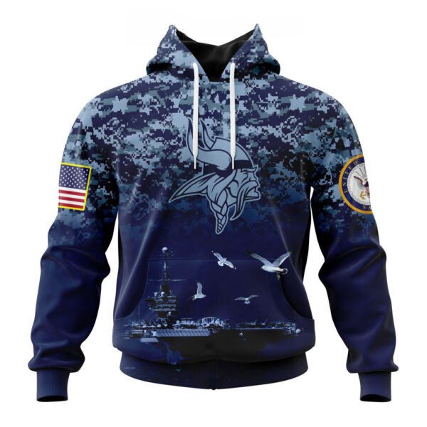 Minnesota Vikings | Honor US Navy Veterans Hoodies