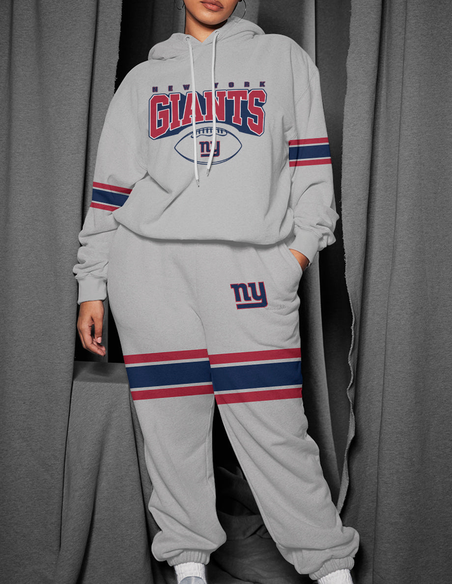 New York Giants 3D Printed Pullover Hoodie And Sweatpant 2pcs Tracksuits