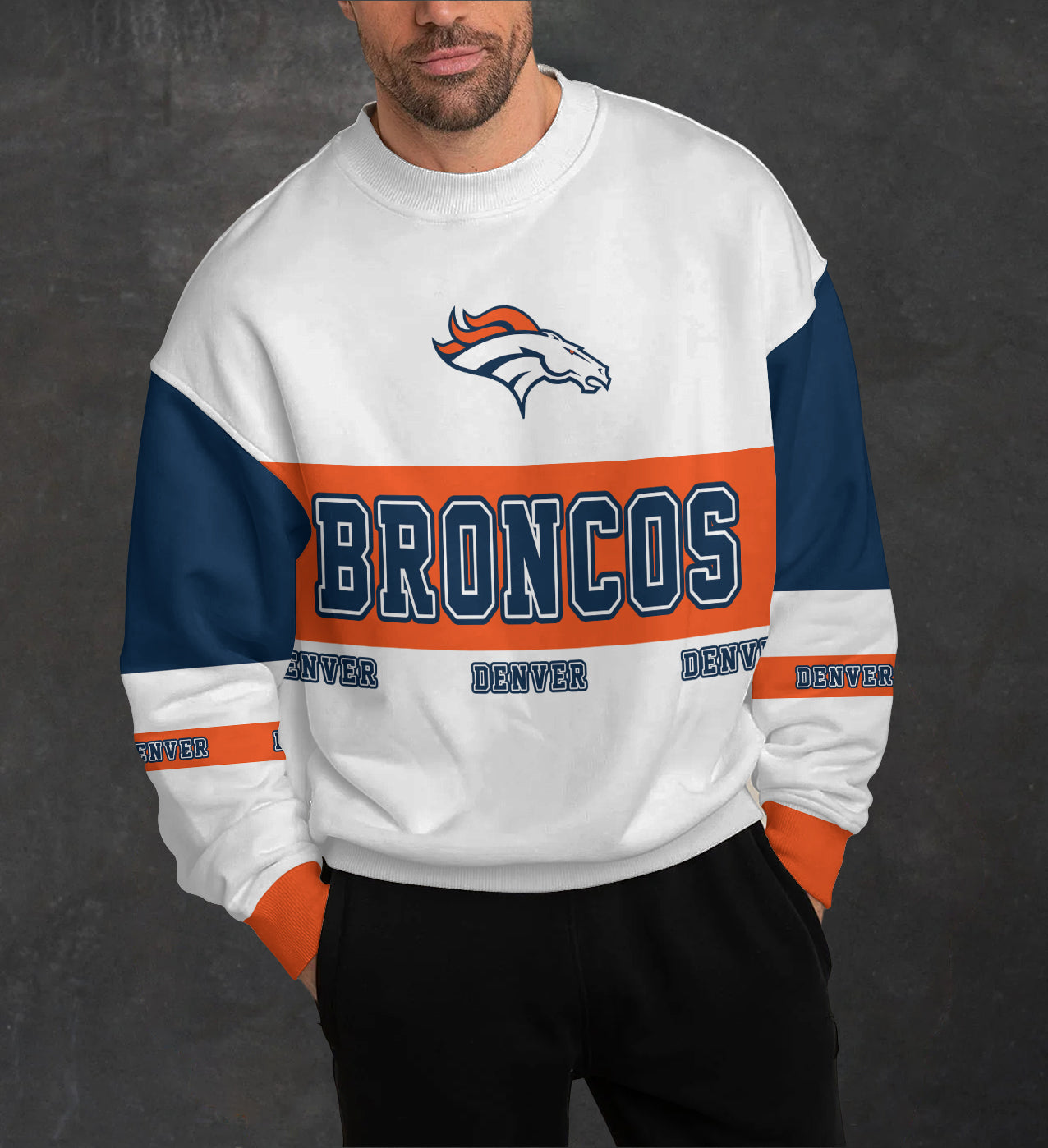 Denver Broncos 3D Limited Edition Crew Neck sweatshirt