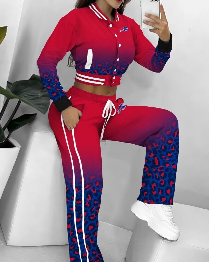 Buffalo Bills 3D Printed Varsity Jacket Set