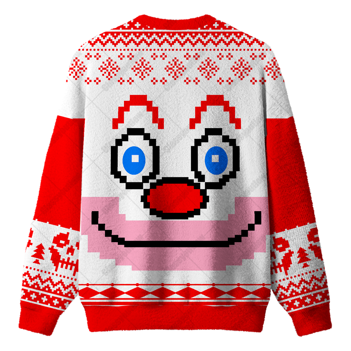 PIXEL CLOWN UGLY CHRISTMAS SWEATSHIRT — image 2