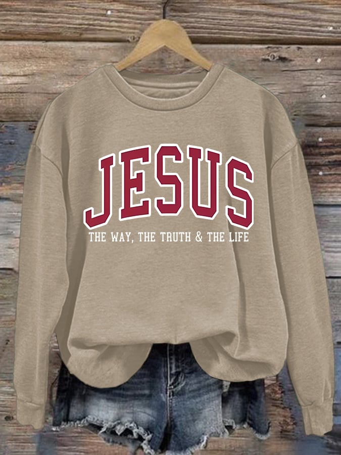 Women's JESUS THE WAY, THE TRUTH & THE LIFE printed Sweatshirt