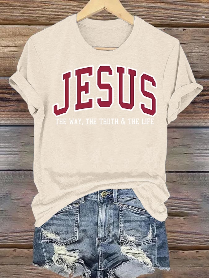 Women's JESUS THE WAY, THE TRUTH & THE LIFE printed T-shirt