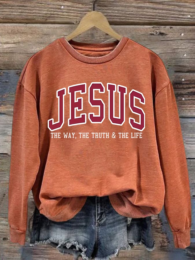 Women's JESUS THE WAY, THE TRUTH & THE LIFE printed Sweatshirt