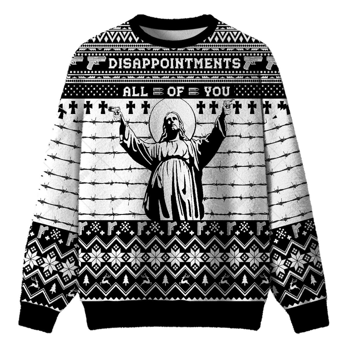 DISAPPOINTMENT SAINT UGLY CHRISTMAS SWEATSHIRT — image 1