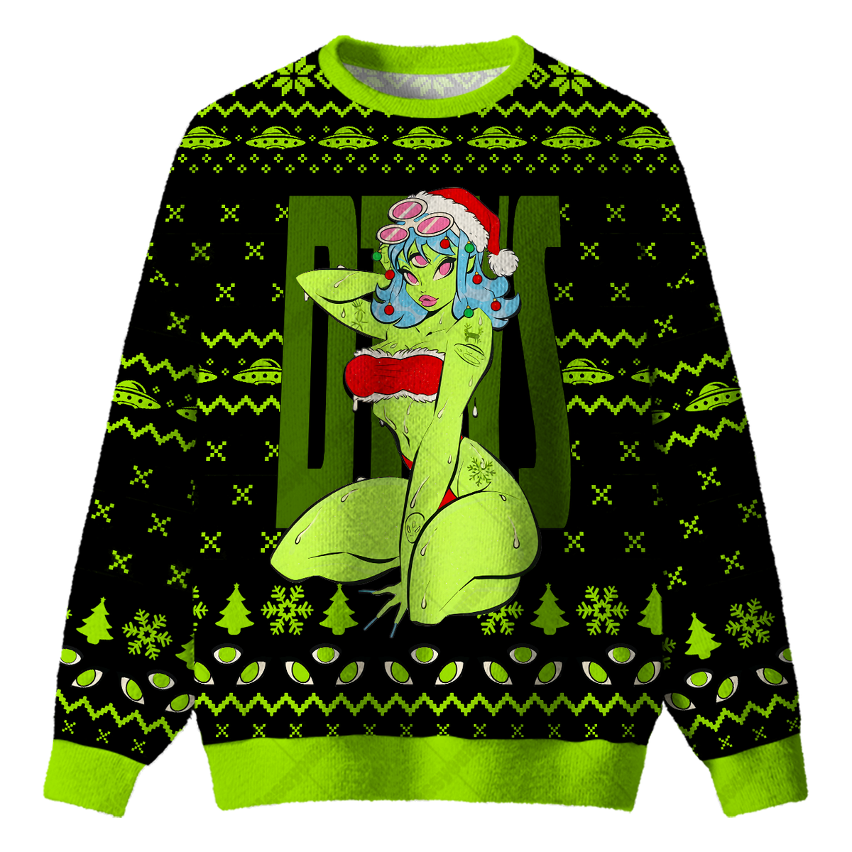ALIEN DIVA UGLY CHRISTMAS SWEATSHIRT — image 1