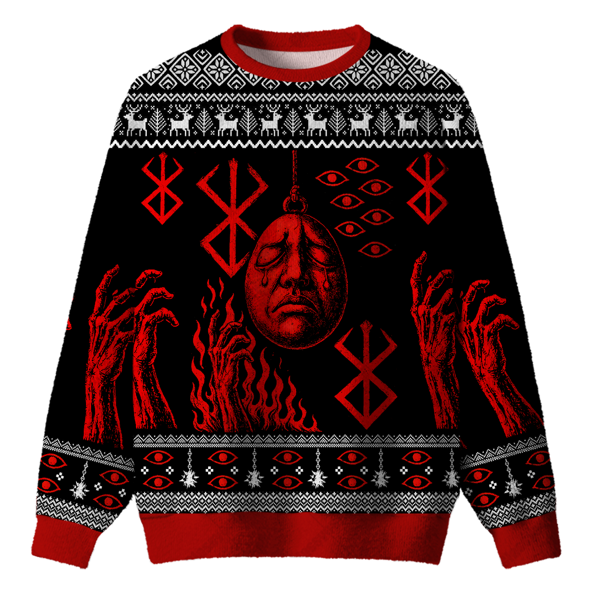 OCCULT RITUAL UGLY CHRISTMAS SWEATSHIRT — image 1