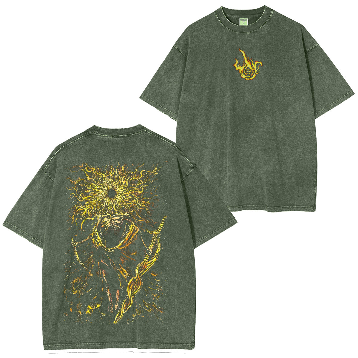 Midra Lord of Frenzied Flame Graphic Vintage Washed Unisex T-Shirt