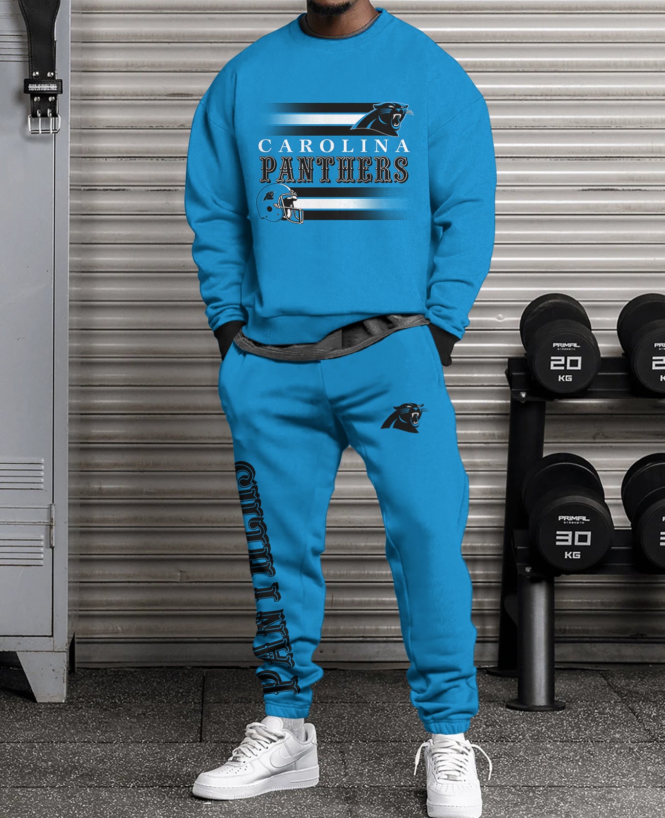 Carolina Panthers   3D sweatsuit and sweatpants 2 piece outfits