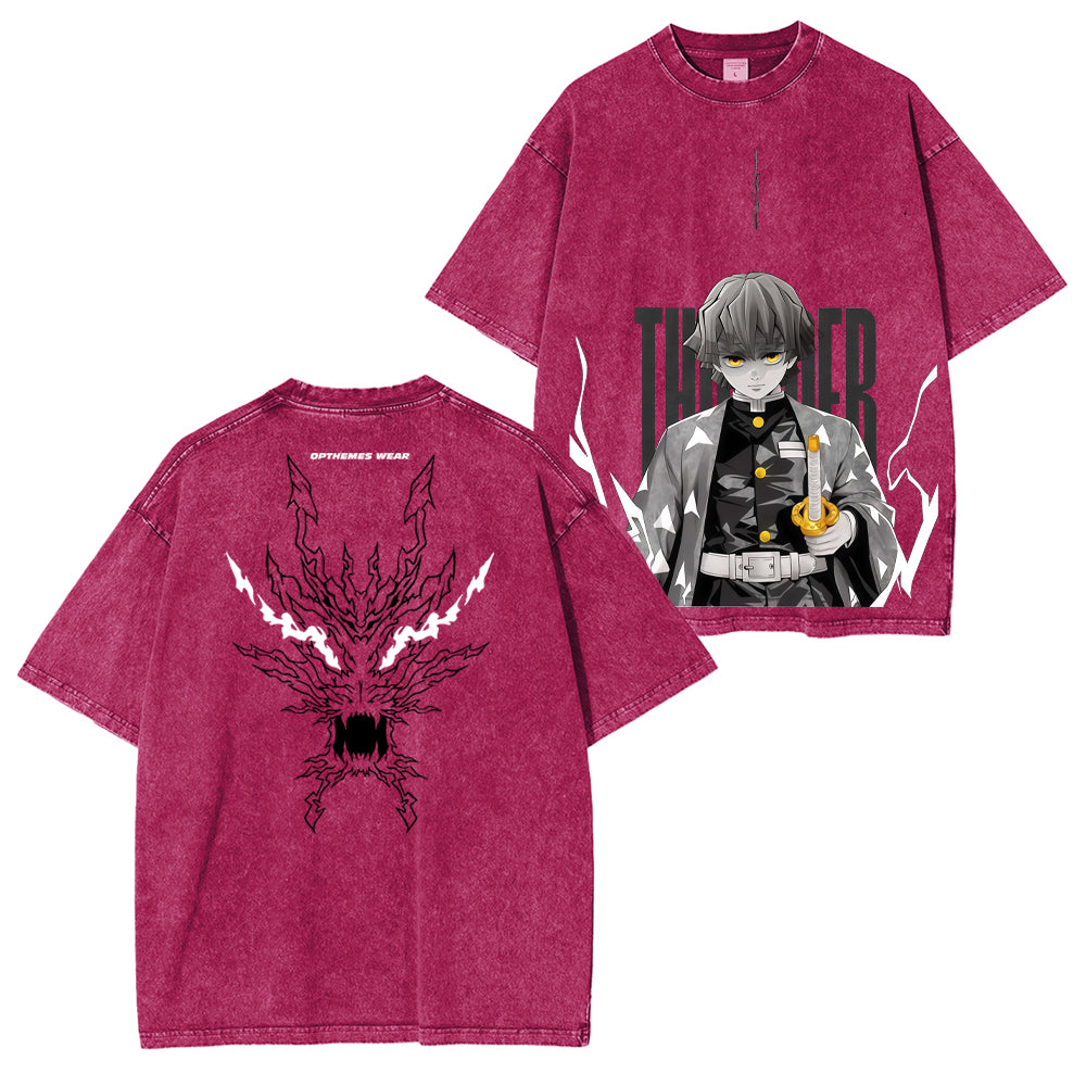 Zenitsu Demon Slayer Unisex Washed T-Shirt