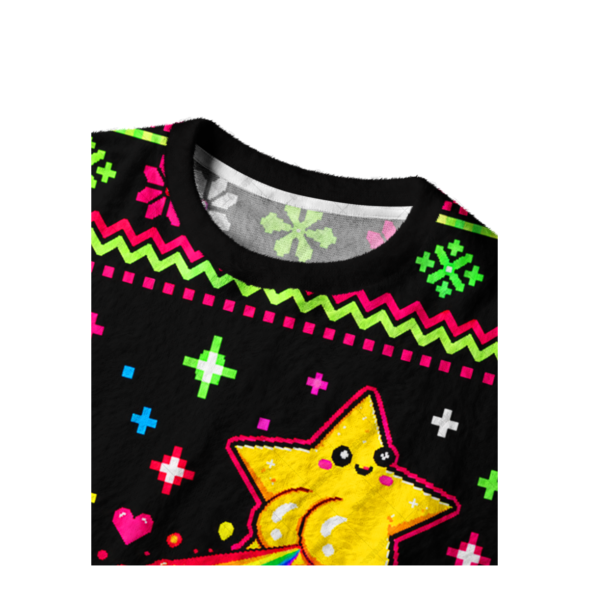 STAR BARF UGLY CHRISTMAS SWEATSHIRT — image 3
