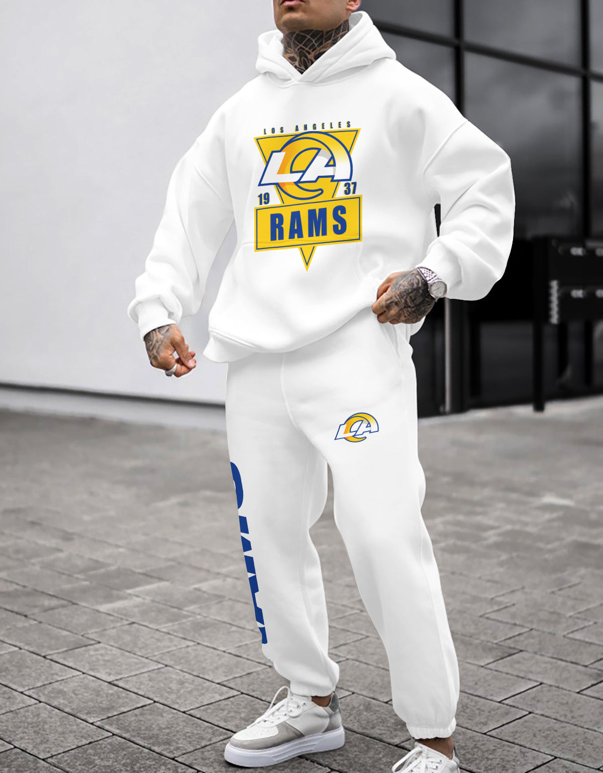Los Angeles Rams 3D Printed Pullover Hoodie And Sweatpant 2pcs Tracksuits