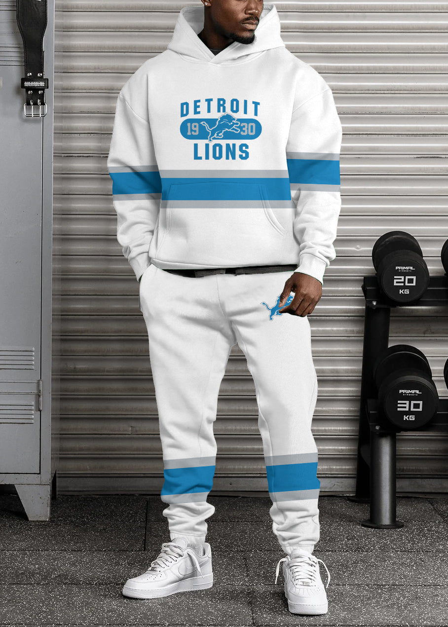 Detroit Lions 3D Printed Pullover Hoodie And Sweatpant 2pcs Tracksuits