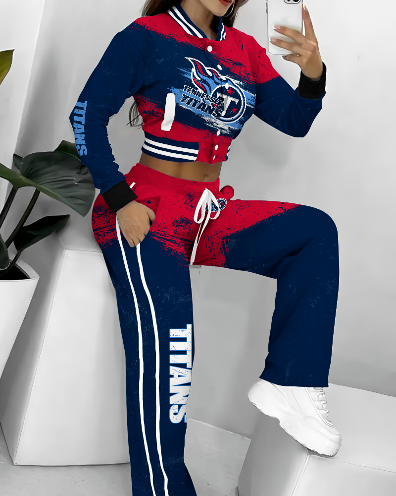 Tennessee Titans 3D Printed Varsity Jacket Set