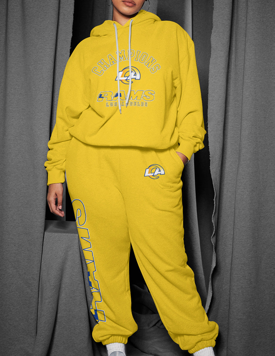 Los Angeles Rams 3D Printed Pullover Hoodie And Sweatpant 2pcs Tracksuits