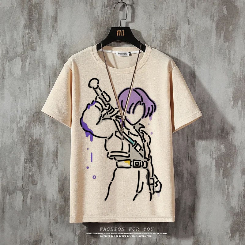 Men's Fashion Print Casual Short Sleeve T-Shirt