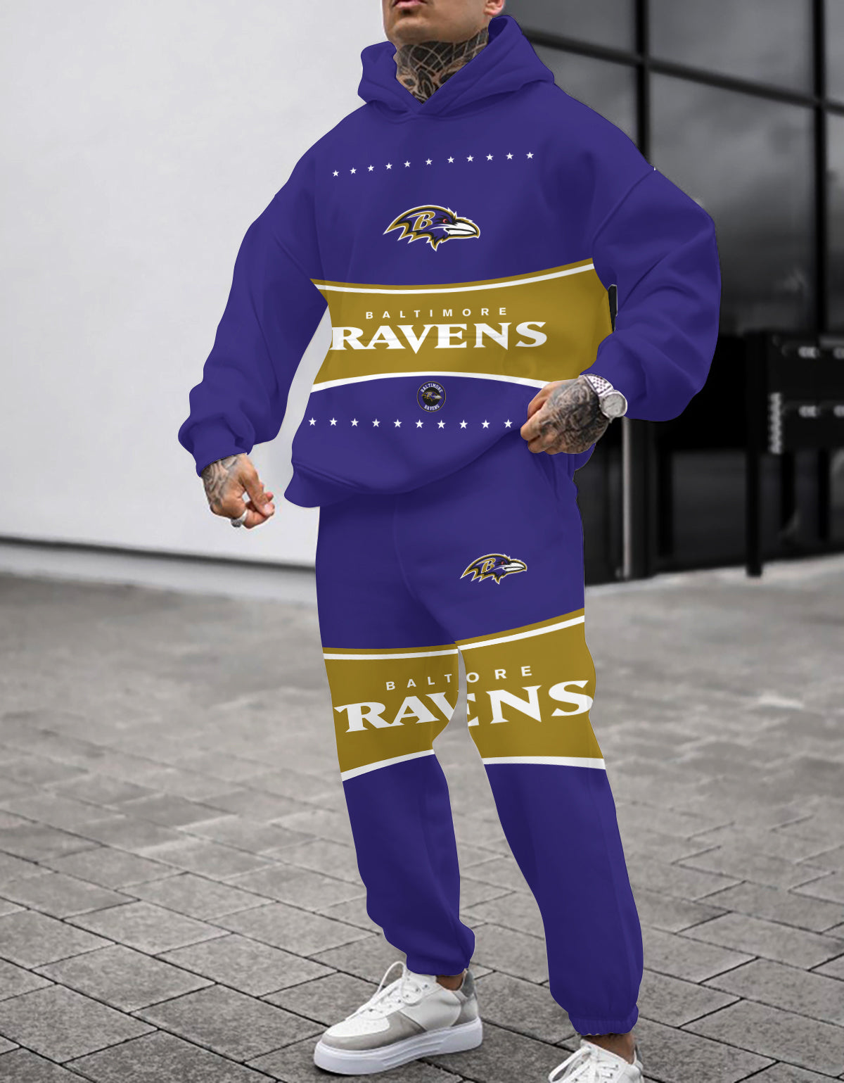 Baltimore Ravens 3D Printed Pullover Hoodie And Sweatpant 2pcs Tracksuits