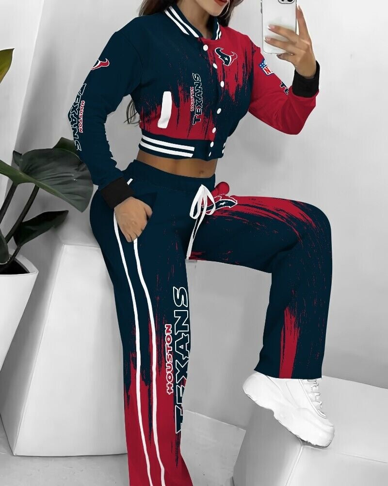 Houston Texans  3D Printed Varsity Jacket Set
