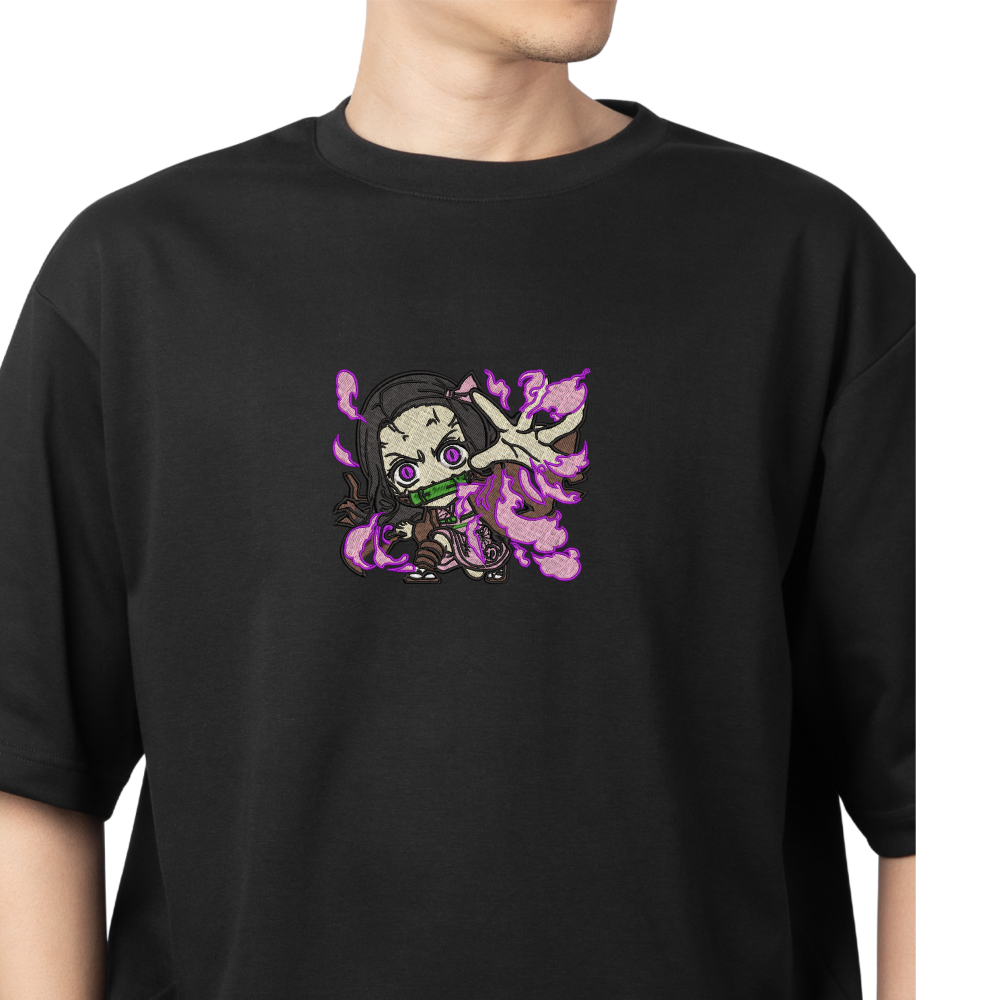 Nezuko Demon Slayer Embroidered T-shirt