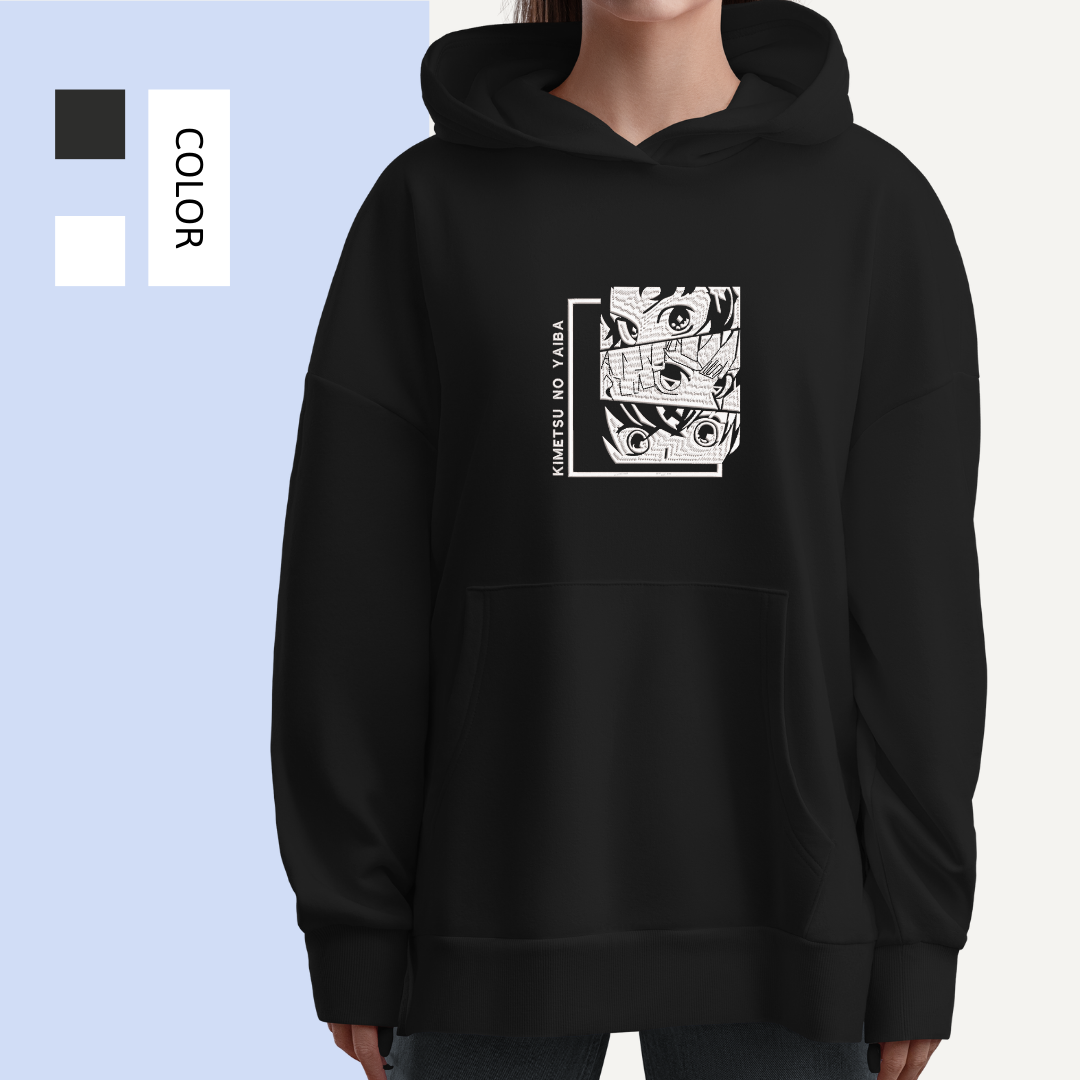 Tanjiro Zenitsu Inosuke - Demon slayer Embroidered Hoodie