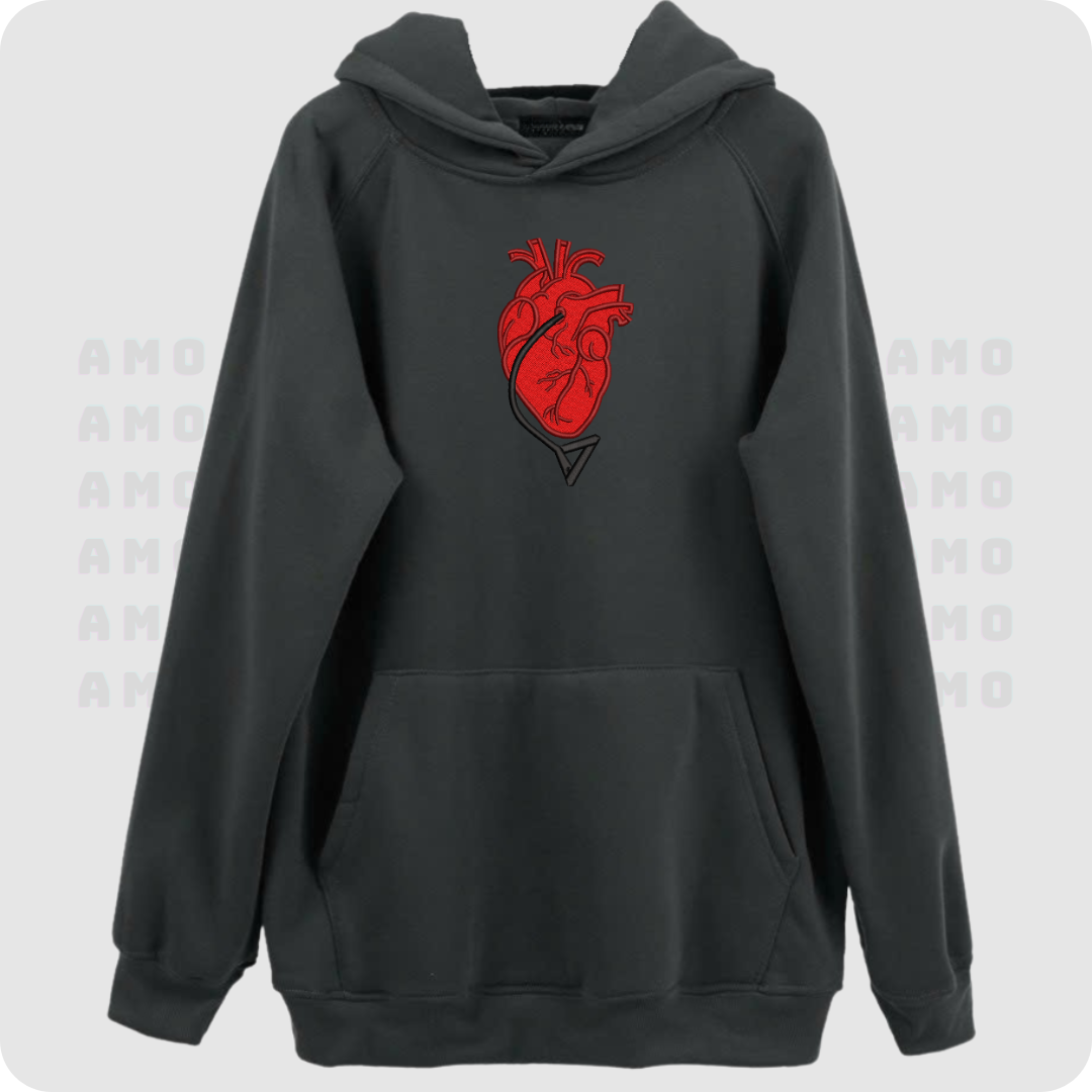 Heart Chainsaw Man Embroidered Hoodie