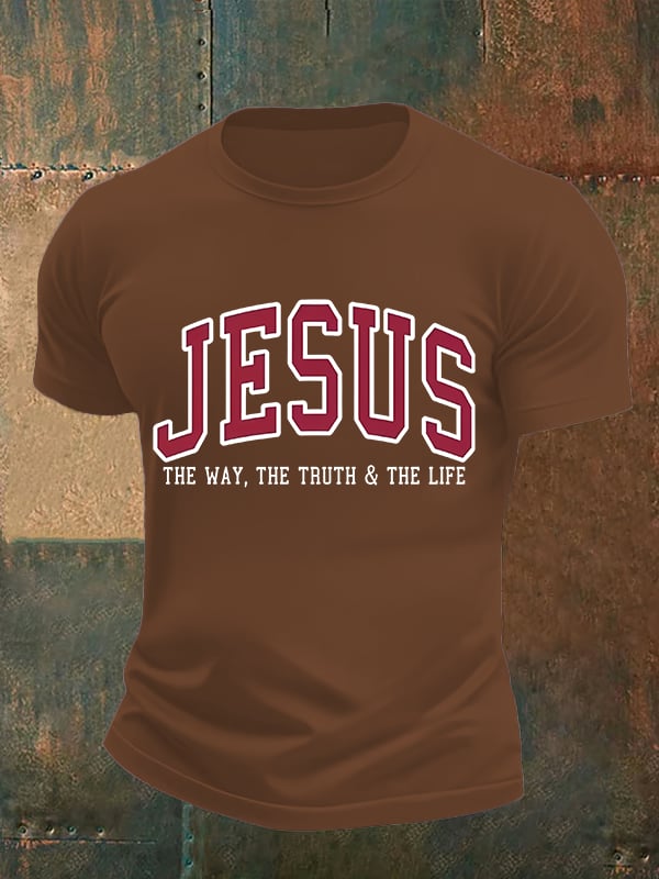 Men's JESUS THE WAY, THE TRUTH & THE LIFE printed T-shirt