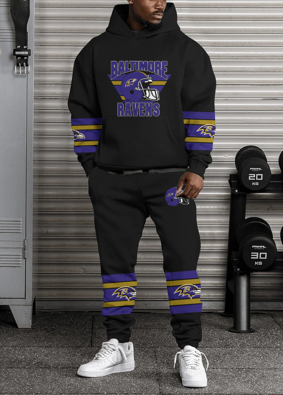 Baltimore Ravens 3D Printed Pullover Hoodie And Sweatpant 2pcs Tracksuits