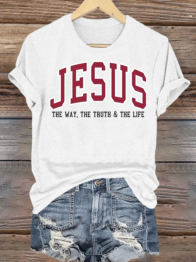 Women's JESUS THE WAY, THE TRUTH & THE LIFE printed T-shirt