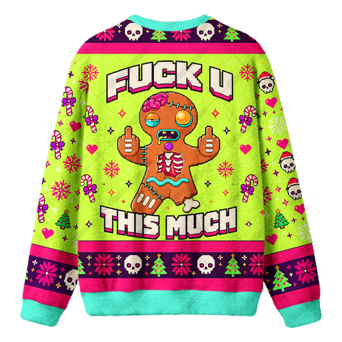 FUCK U THIS MUCH UGLY CHRISTMAS SWEATSHIRT — image 2