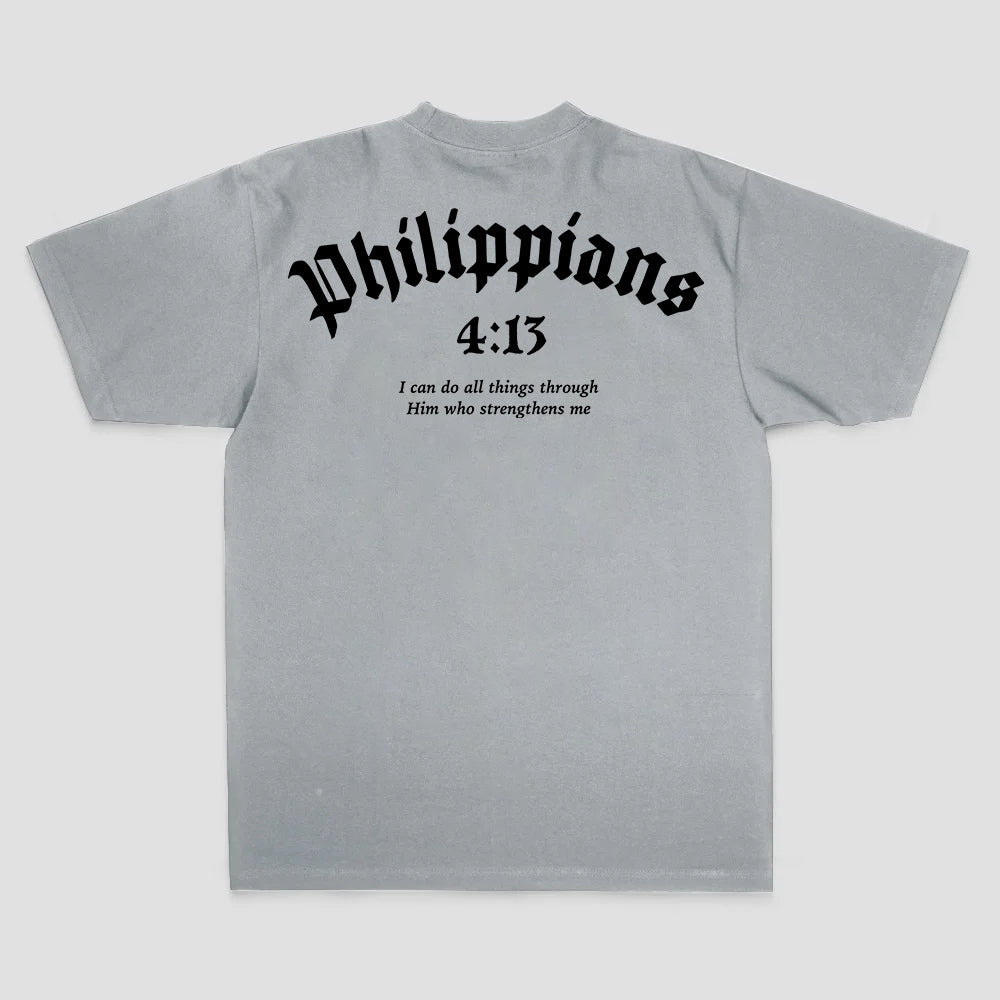 Philippians 4:13 I Can Do All Things Through Him Who Strengthens Me Printed Men's T-shirt