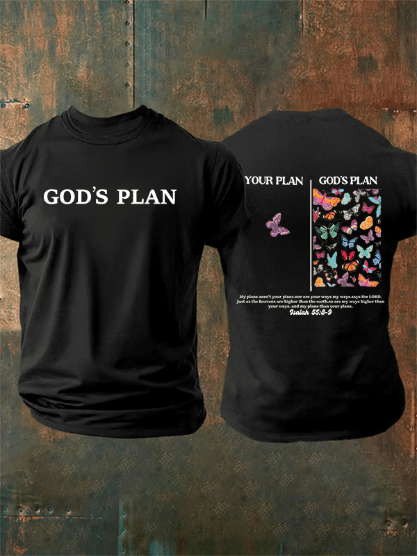 Men's your-plan-and-god's-plan Print T-Shirt