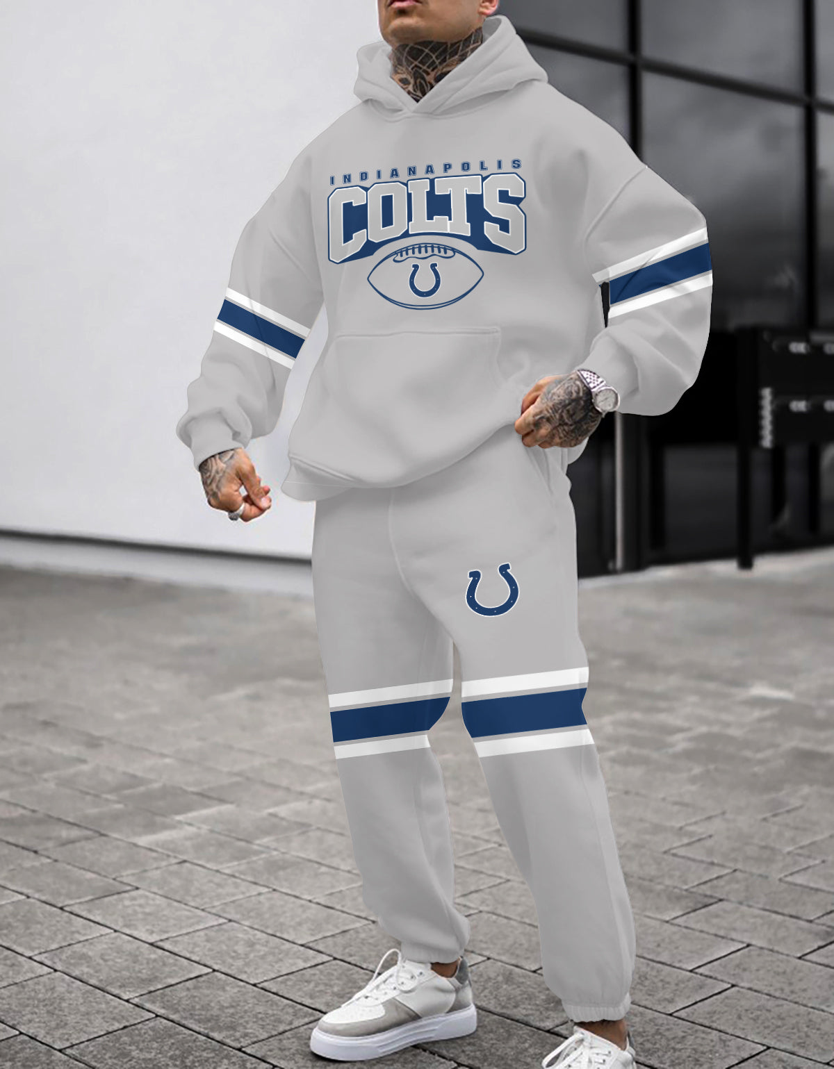 Indianapolis Colts 3D Printed Pullover Hoodie And Sweatpant 2pcs Tracksuits