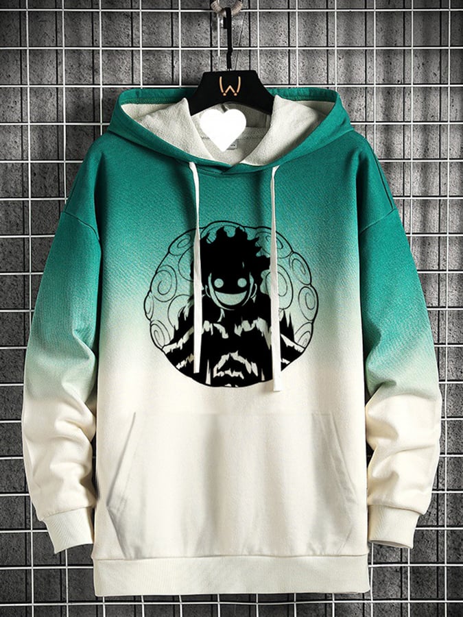 Men's Fashionable Gradient Hooded Sweatshirt