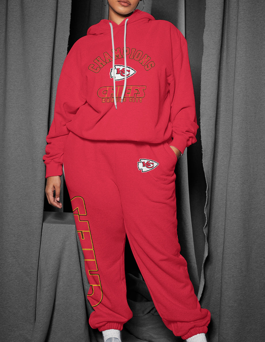 Kansas City Chiefs 3D Printed Pullover Hoodie And Sweatpant 2pcs Tracksuits