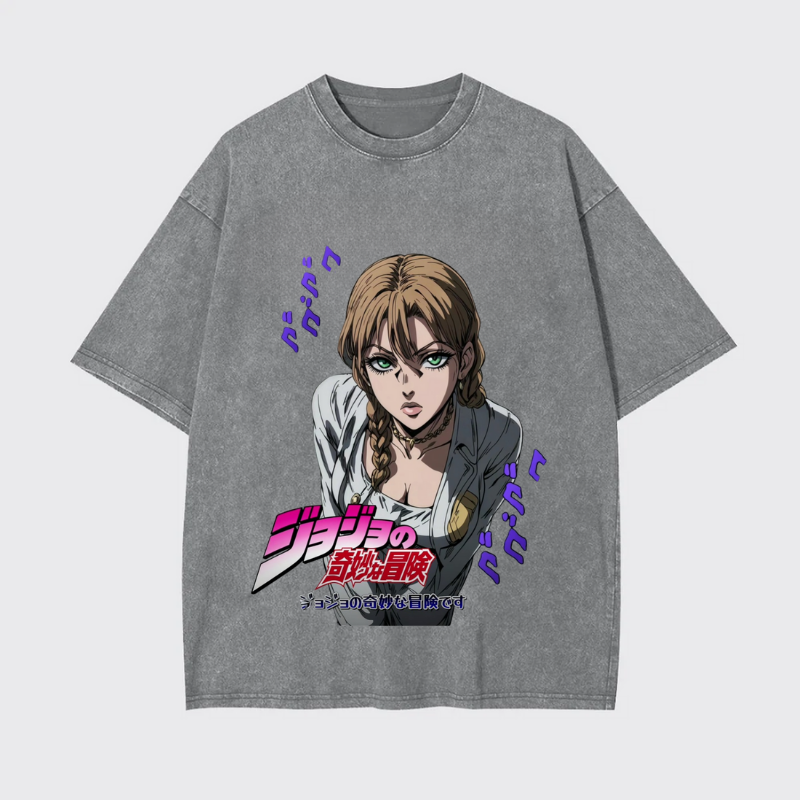 Custom Anime JOJO Style T-Shirt – Personalized Photo Printed Tee