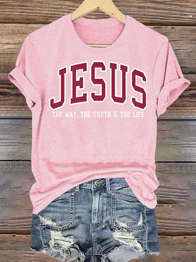 Women's JESUS THE WAY, THE TRUTH & THE LIFE printed T-shirt