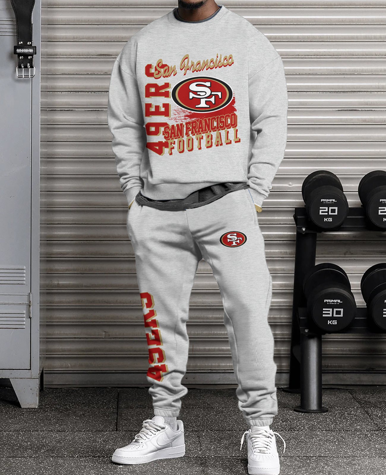 San Francisco 49ers   3D sweatsuit and sweatpants 2 piece outfits