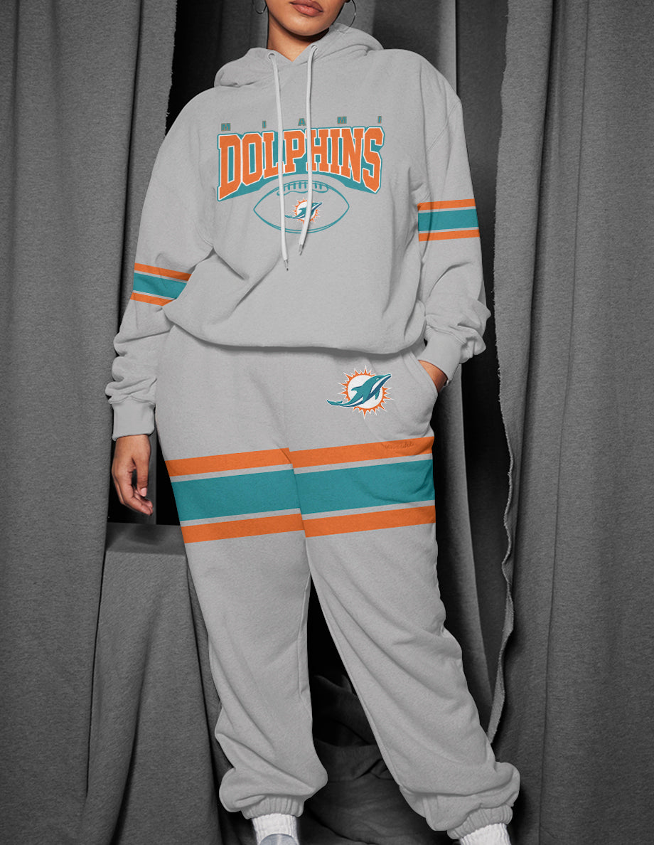 Miami Dolphins 3D Printed Pullover Hoodie And Sweatpant 2pcs Tracksuits