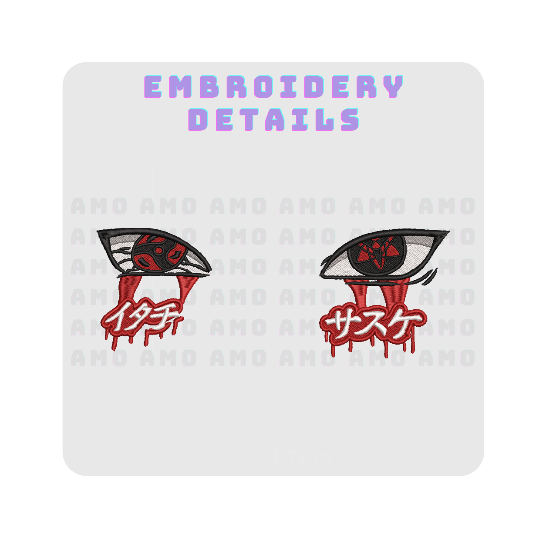 Sharingan Eyes Naruto SASUKE Embroidered Sweater