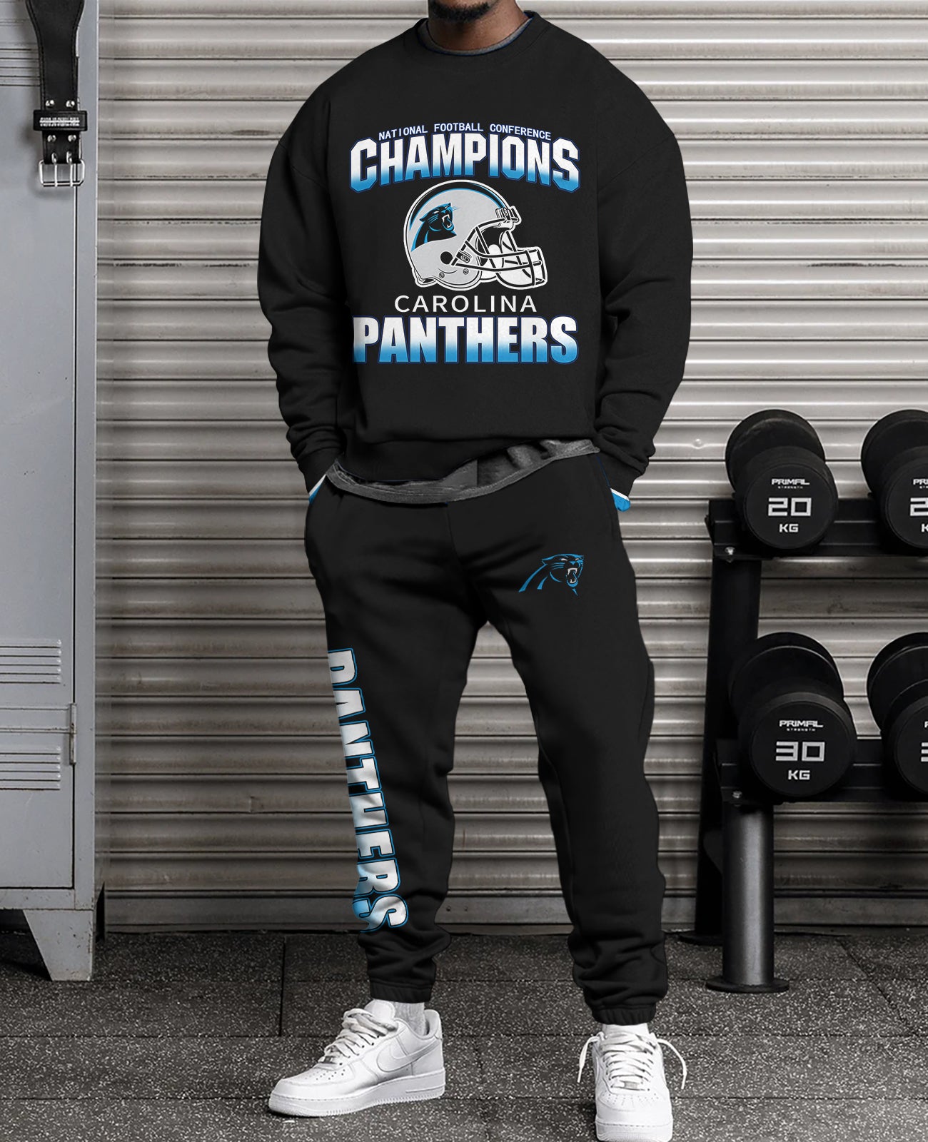 Carolina Panthers 3D sweatsuit and sweatpants 2 piece outfits