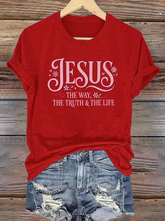 Women's JESUS THE WAY Printed T-Shirt