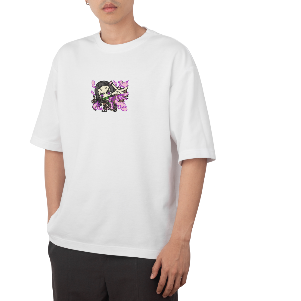 Nezuko Demon Slayer Embroidered T-shirt