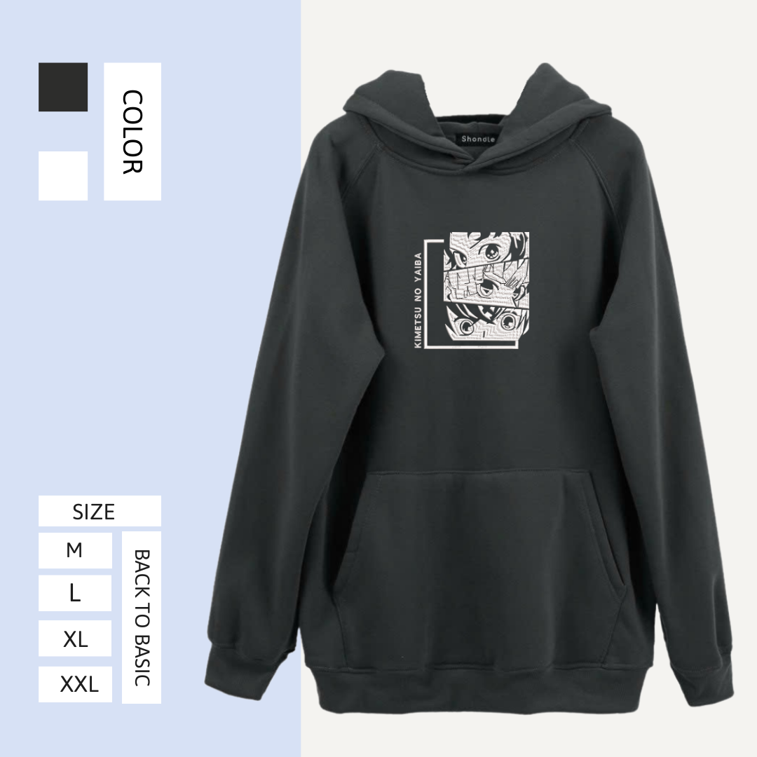 Tanjiro Zenitsu Inosuke - Demon slayer Embroidered Hoodie