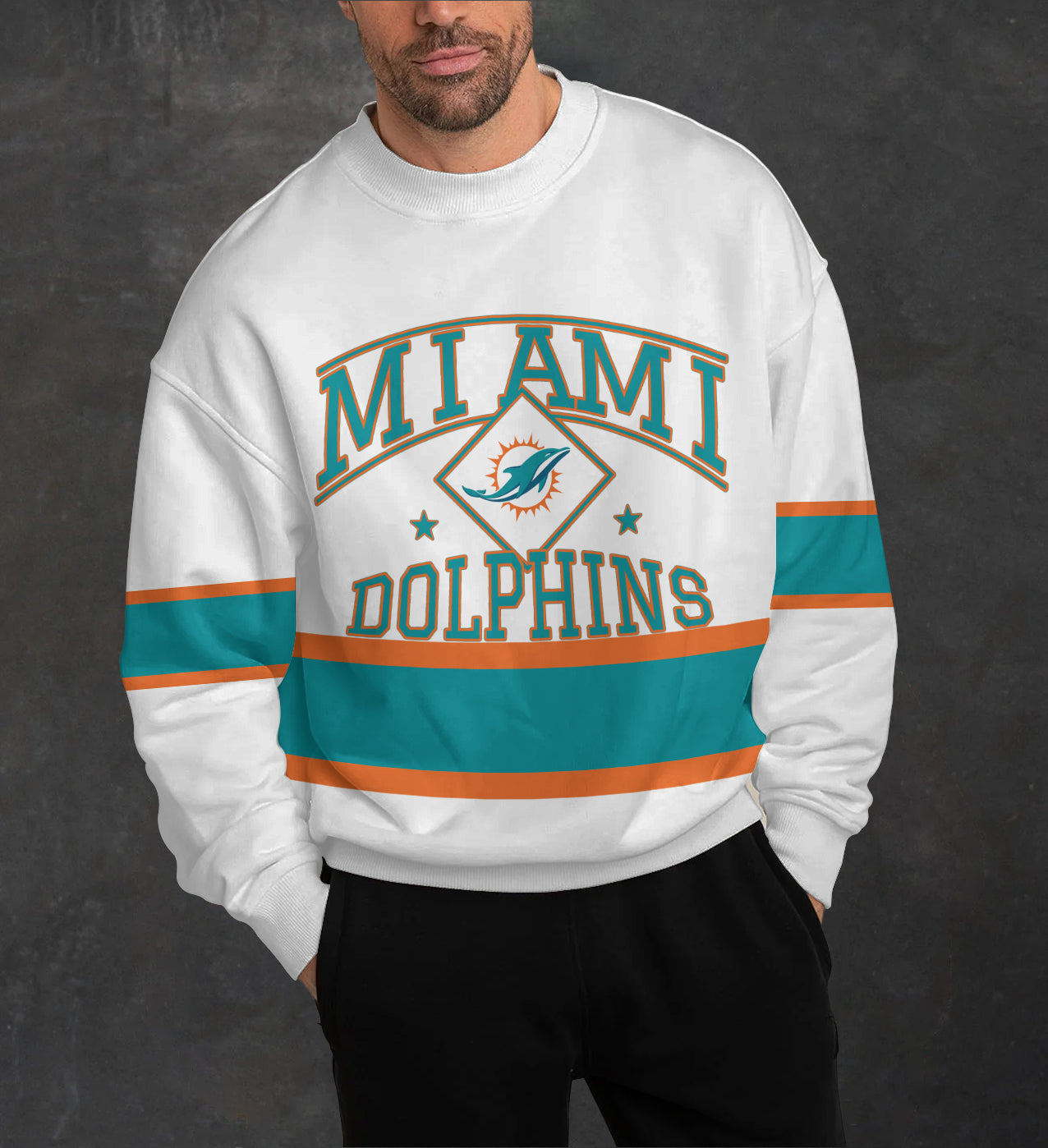 Miami Dolphins 3D Limited Edition Crew Neck sweatshirt