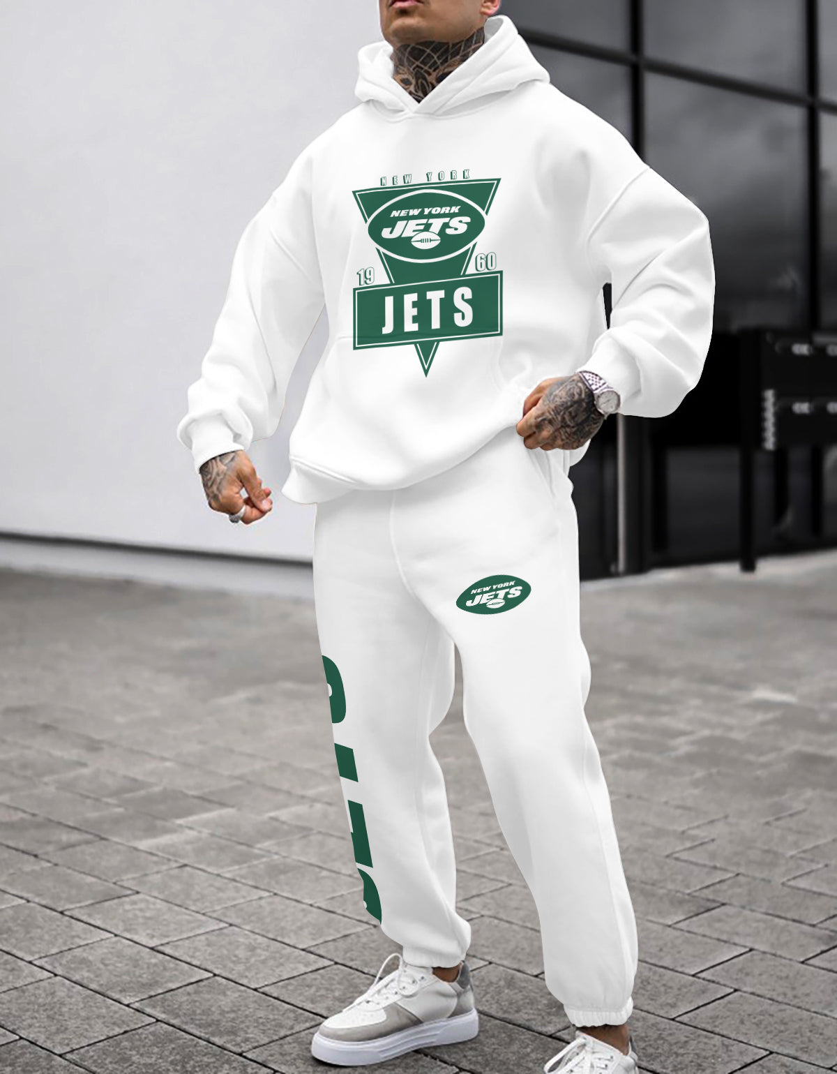 New York Jets 3D Printed Pullover Hoodie And Sweatpant 2pcs Tracksuits