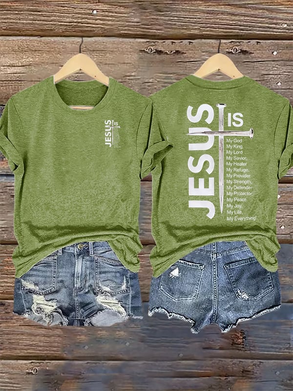 Women's JESUS IS My God Print T-Shirt