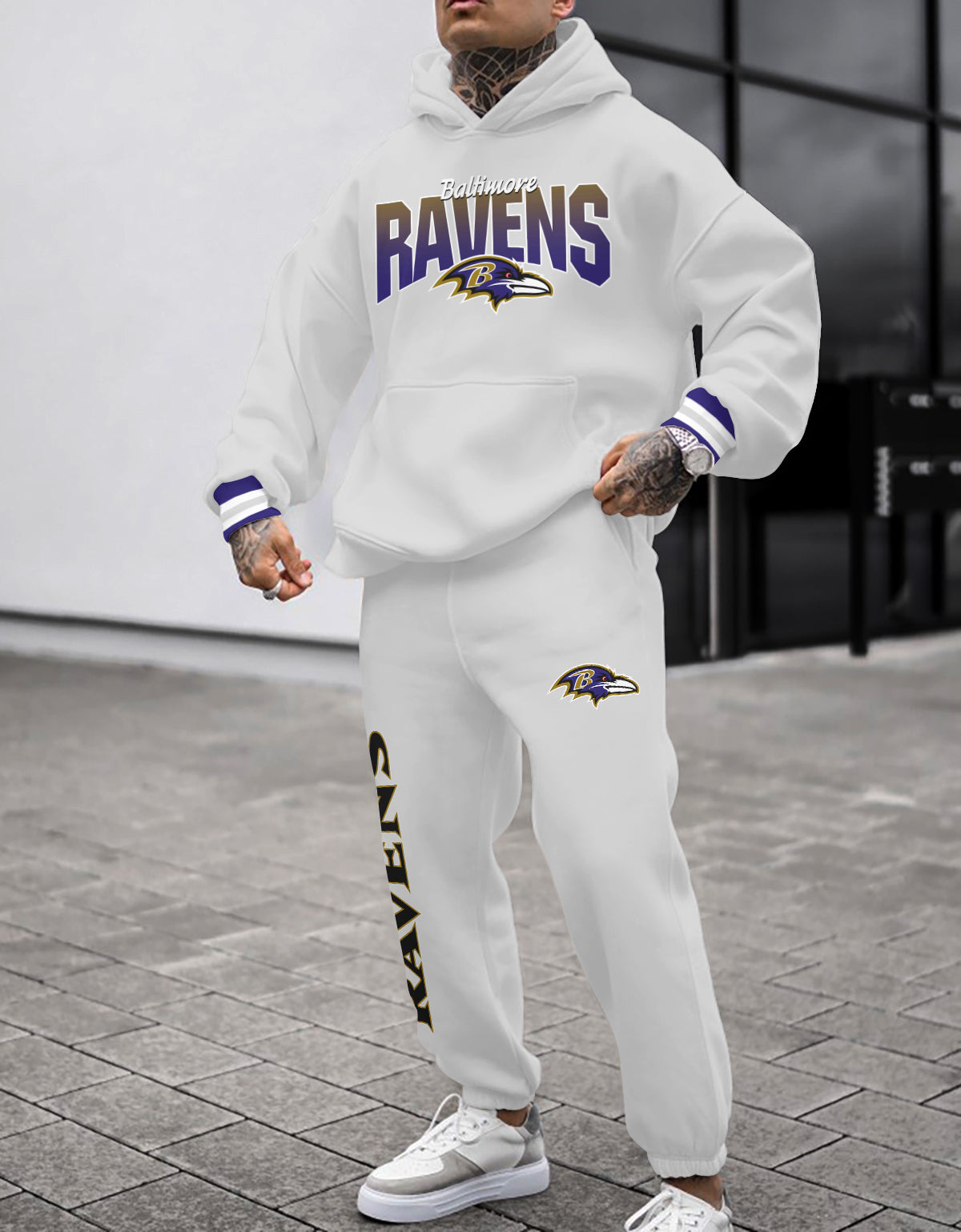 Baltimore Ravens 3D Printed Pullover Hoodie And Sweatpant 2pcs Tracksuits