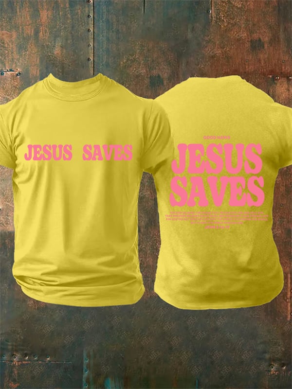 Men's Jesus saves Print T-Shirt
