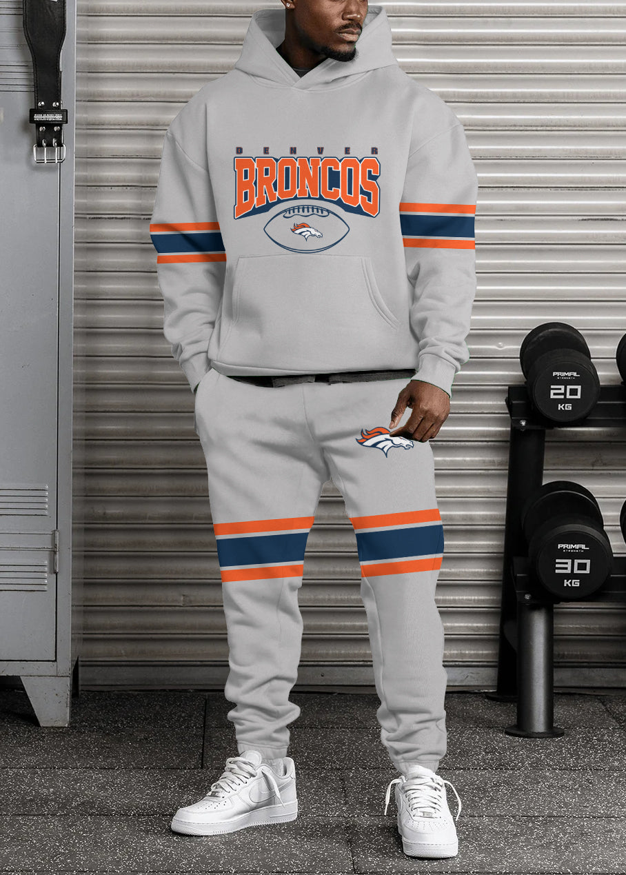 Denver Broncos 3D Printed Pullover Hoodie And Sweatpant 2pcs Tracksuits